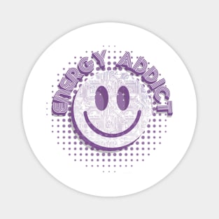 Energy Addict Smiley in Purple Magnet